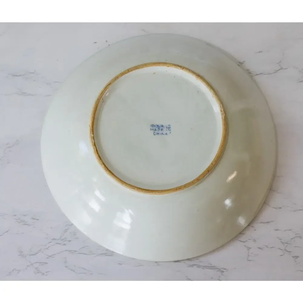 VTG Blue White Koi Fish Bowl 9
